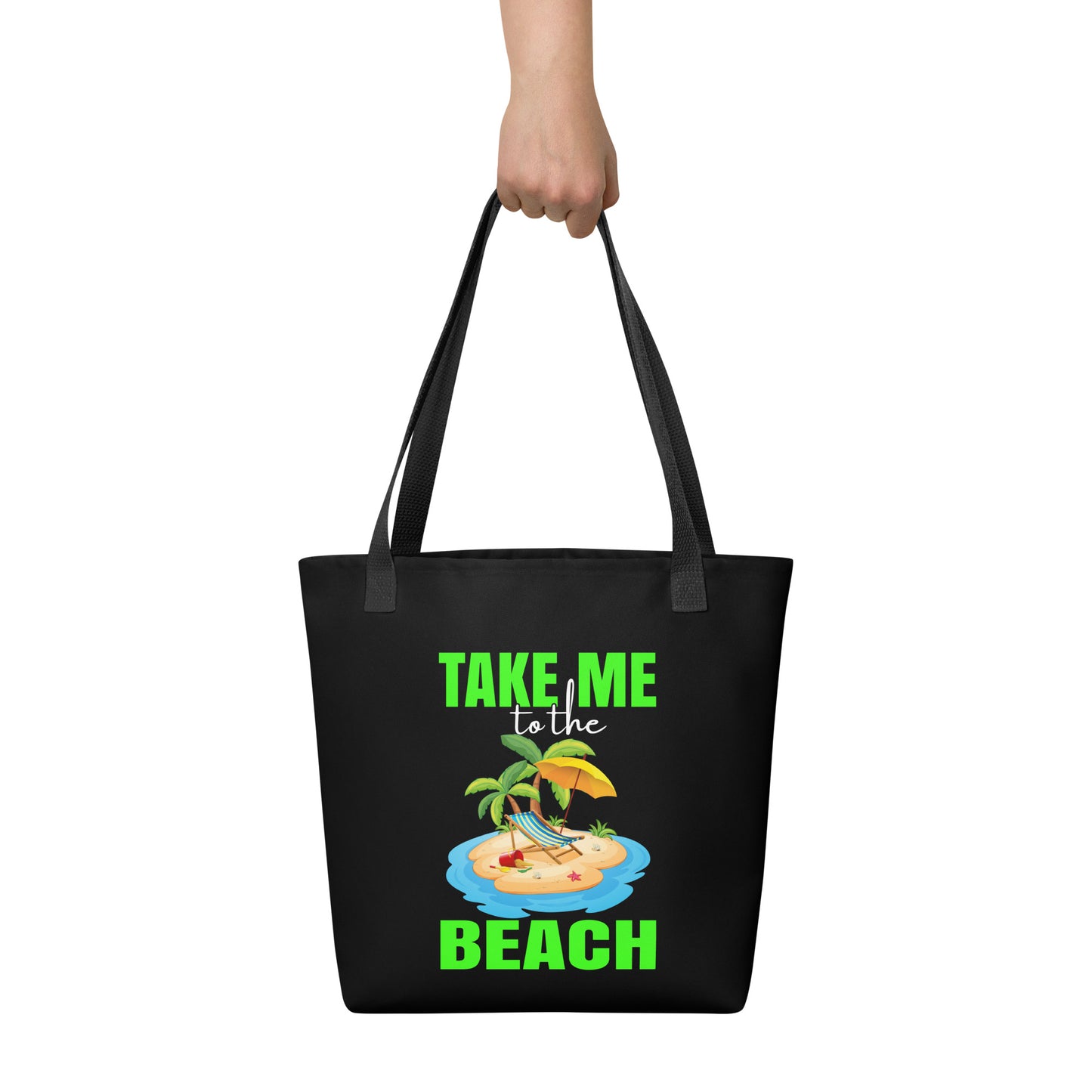 take me to the beach tote bag