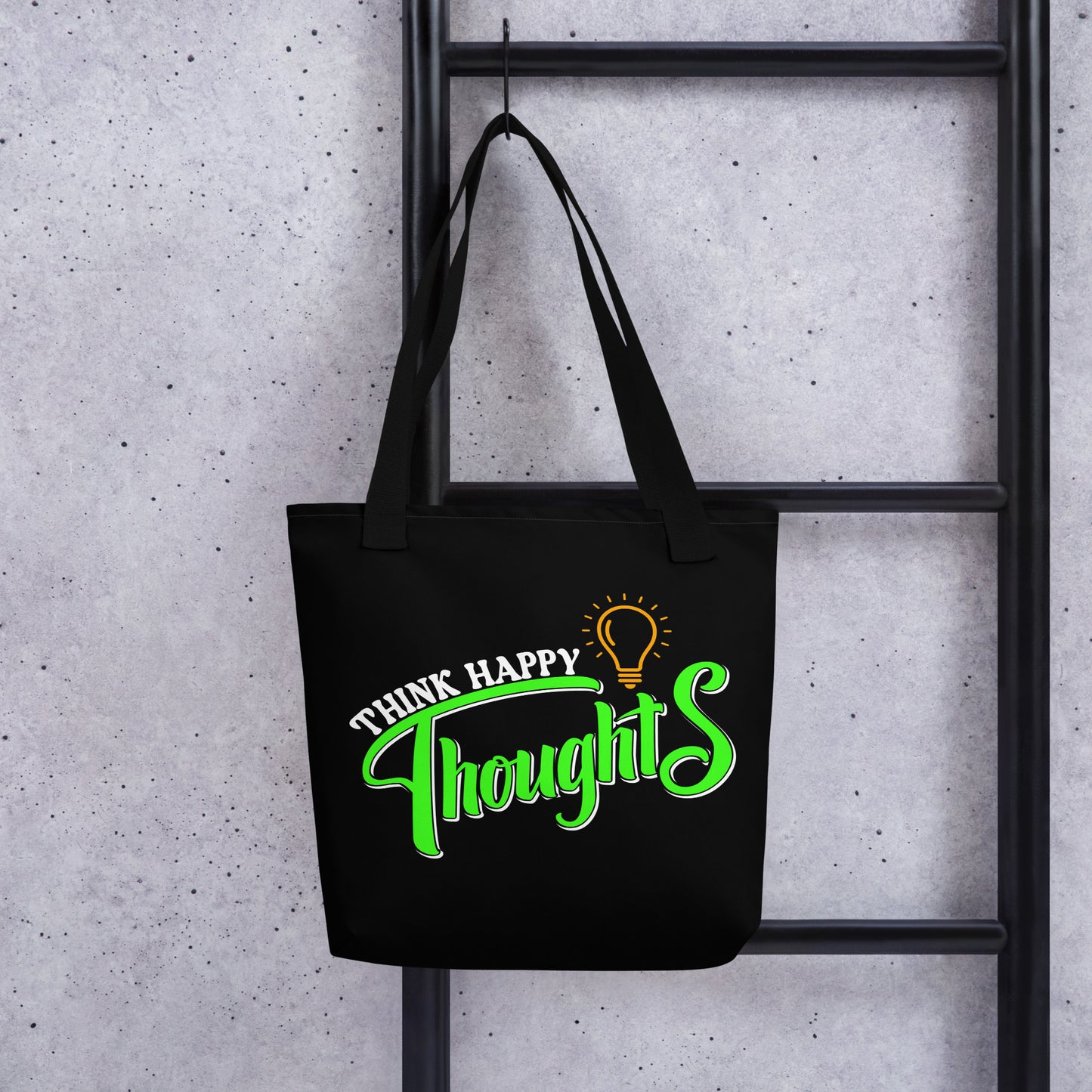 think happy thoughts tote bag