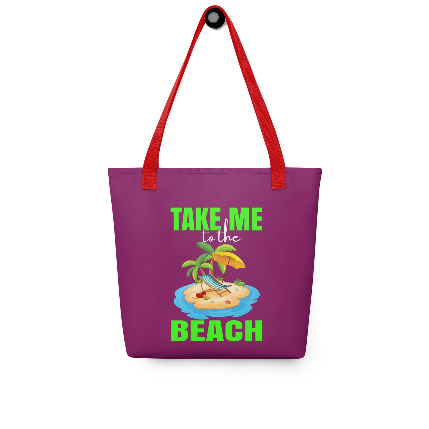 take me to the beach tote bag