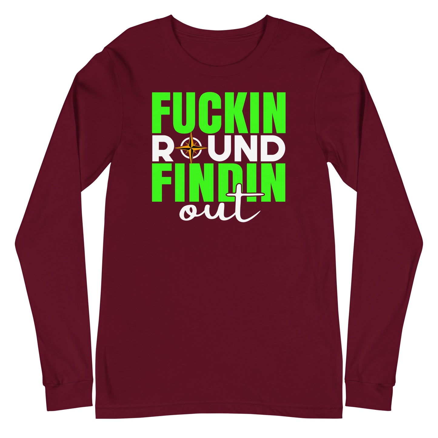 fuckin round, findin out long sleeve tee
