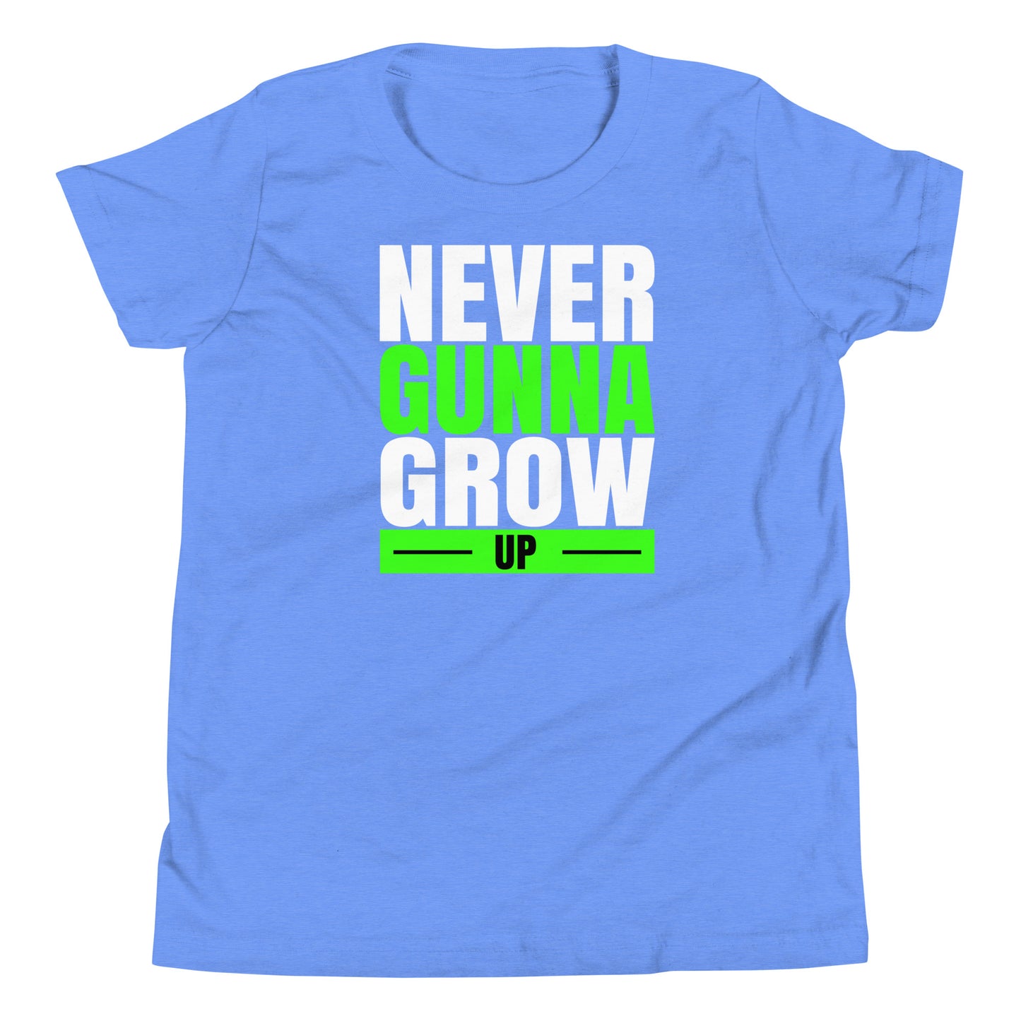 never gunna grow up youth short sleeve t-shirt