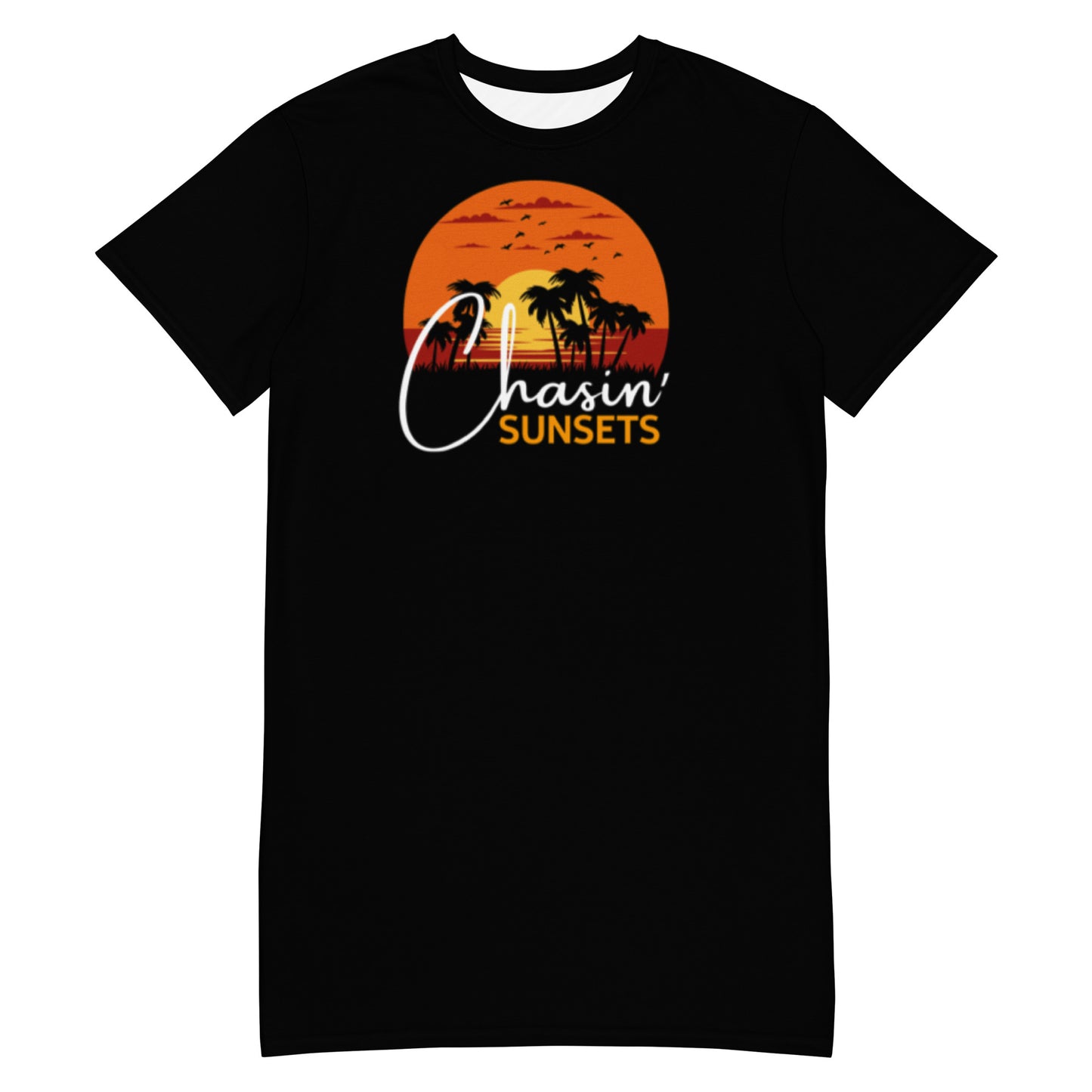 chasin sunsets t-shirt dress