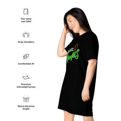 Think Happy Thoughts T-shirt dress