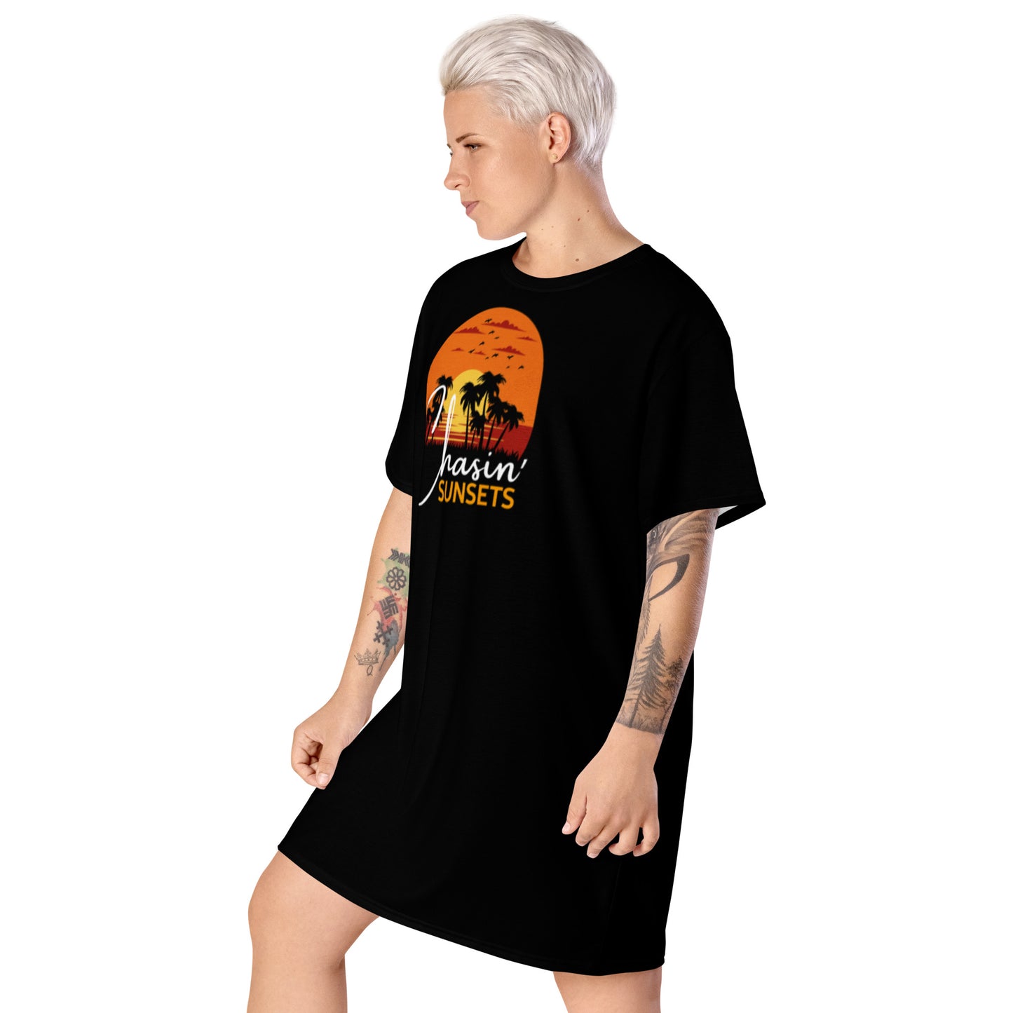 chasin sunsets t-shirt dress