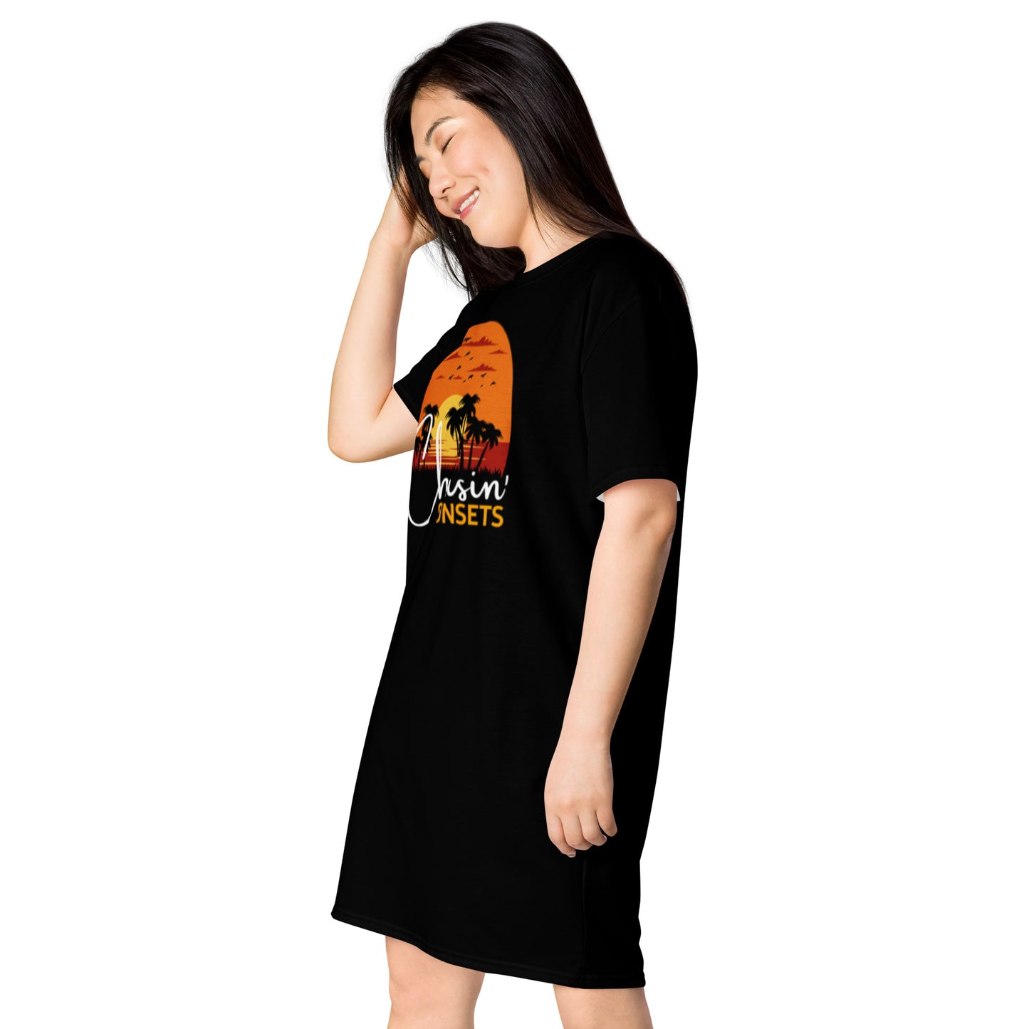 chasin sunsets t-shirt dress