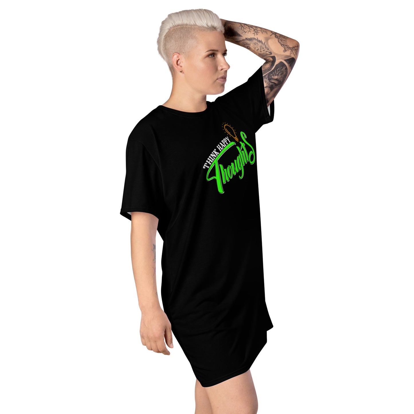 think happy thoughts t-shirt dress