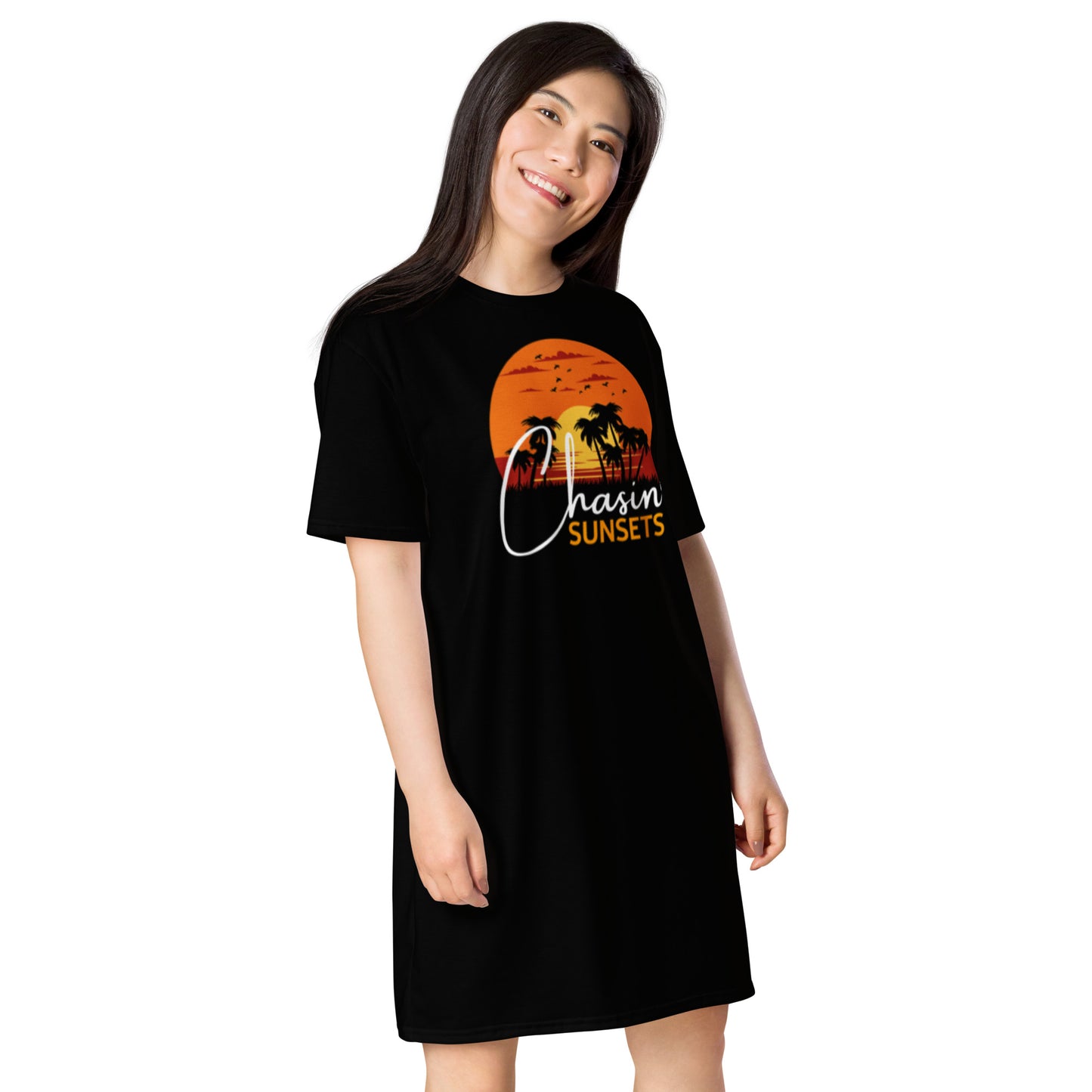 chasin sunsets t-shirt dress