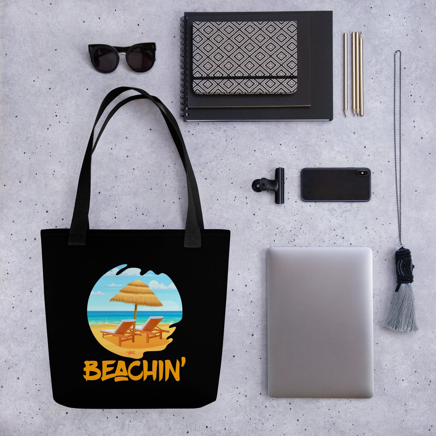 beachin' tote bag