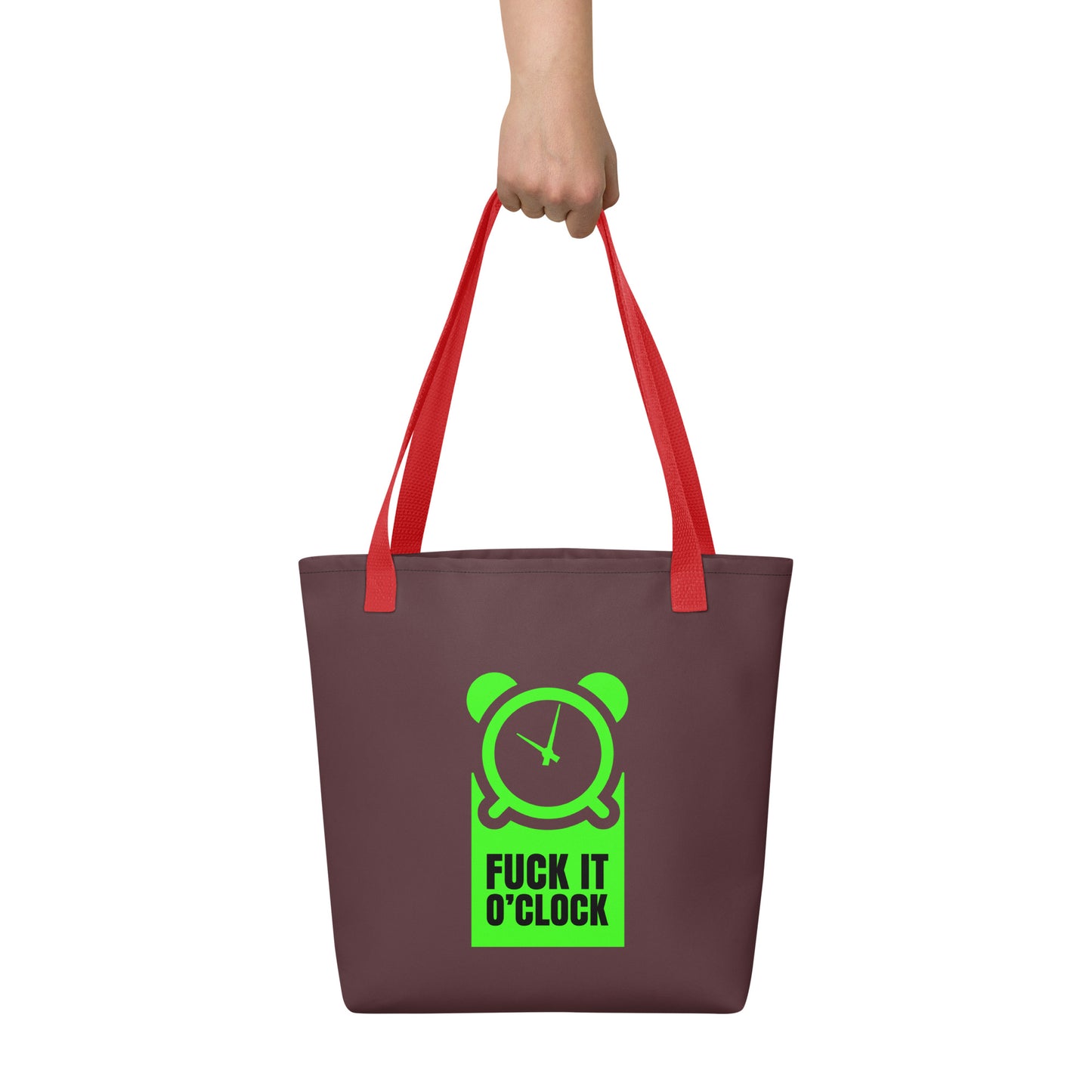 fuck it 0'clock tote bag