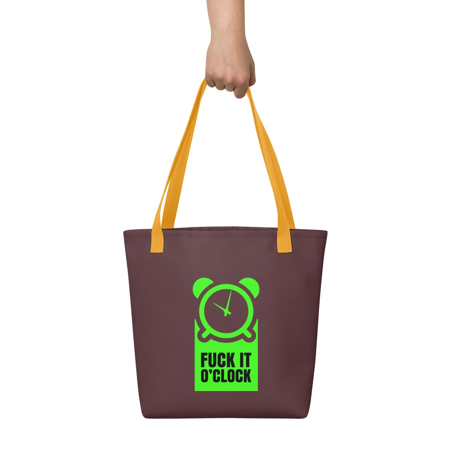 fuck it 0'clock tote bag