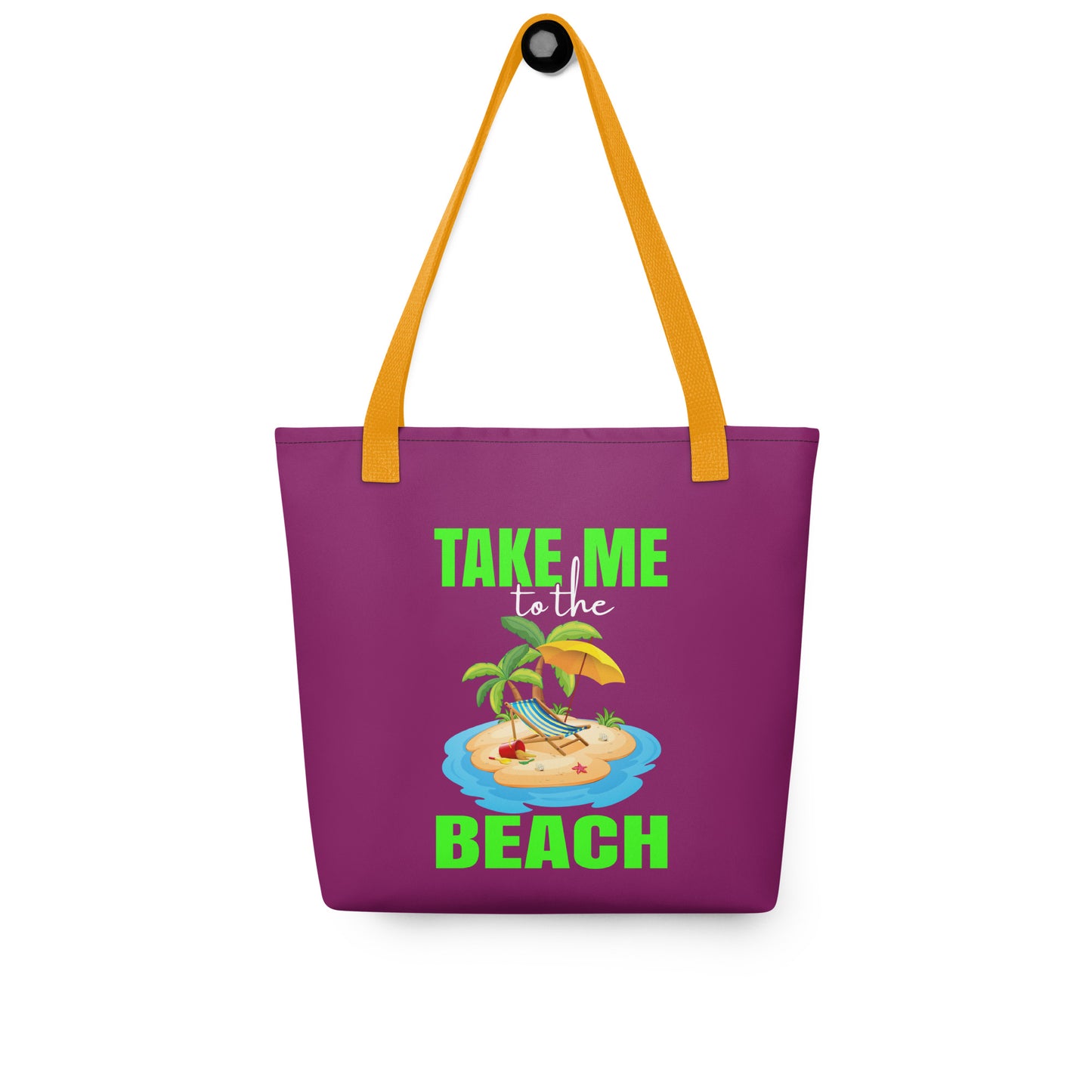 take me to the beach tote bag