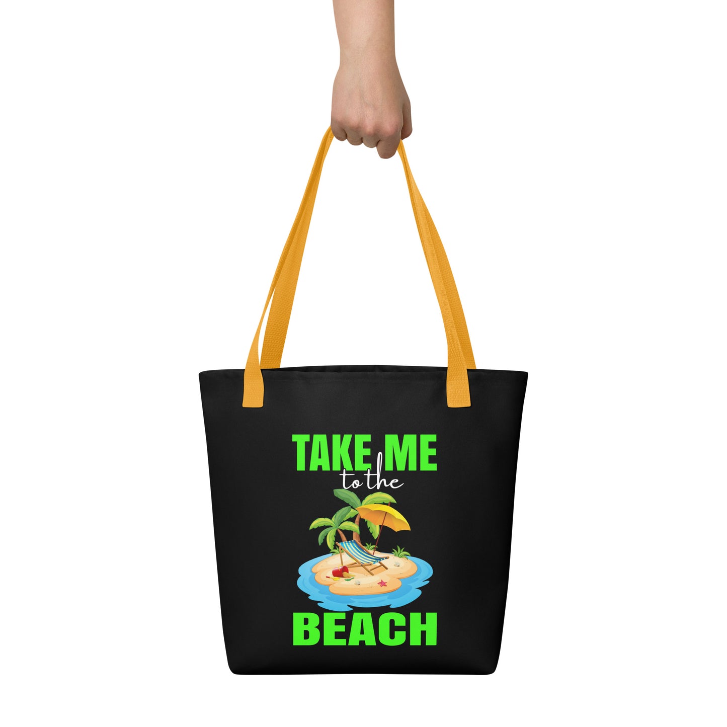 take me to the beach tote bag
