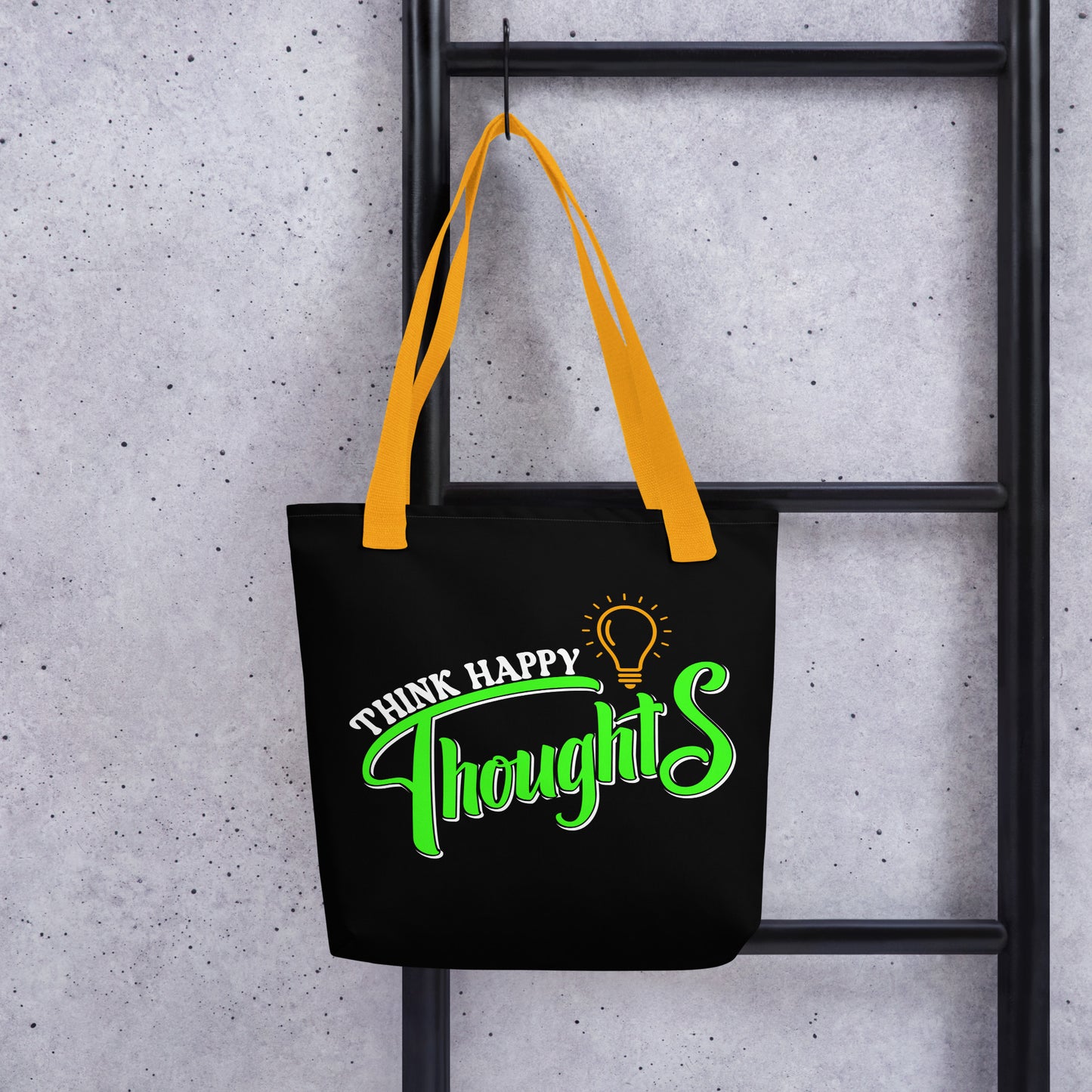 think happy thoughts tote bag