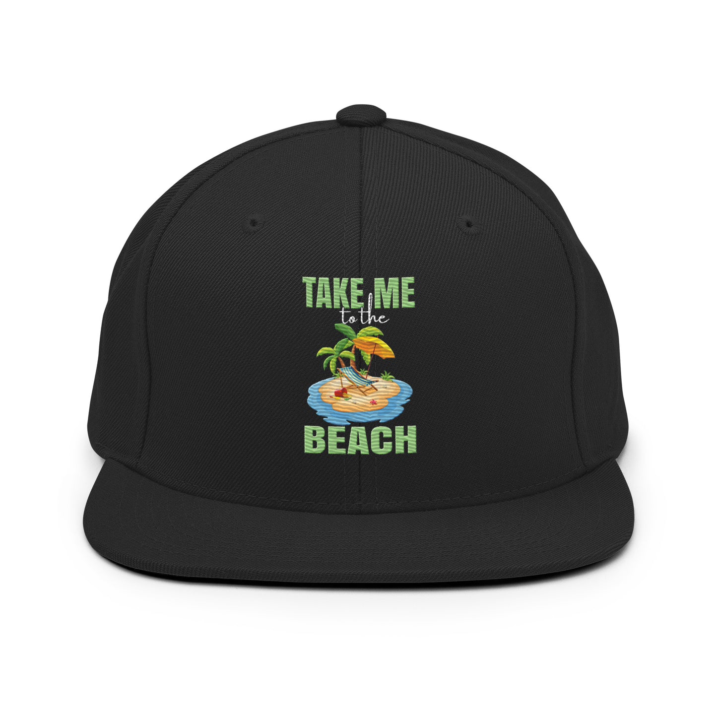 take me to the beach snapback hat