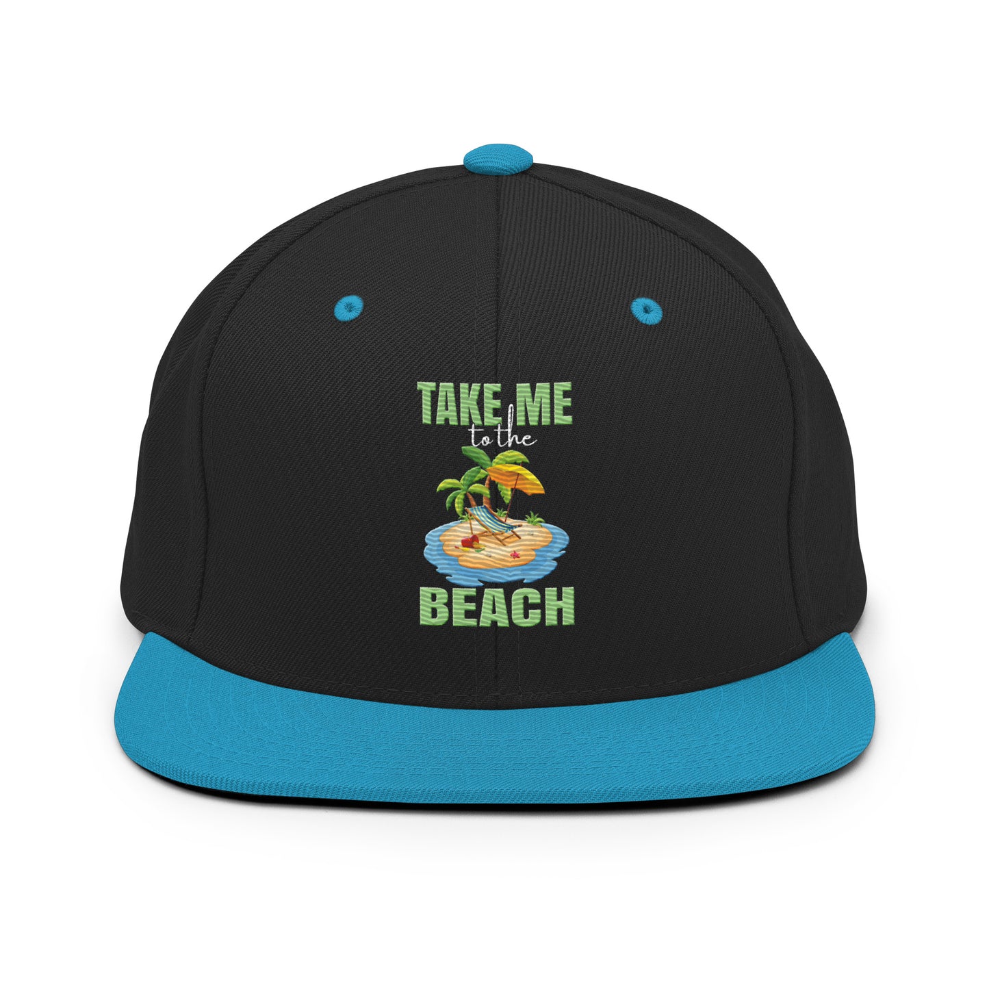 take me to the beach snapback hat