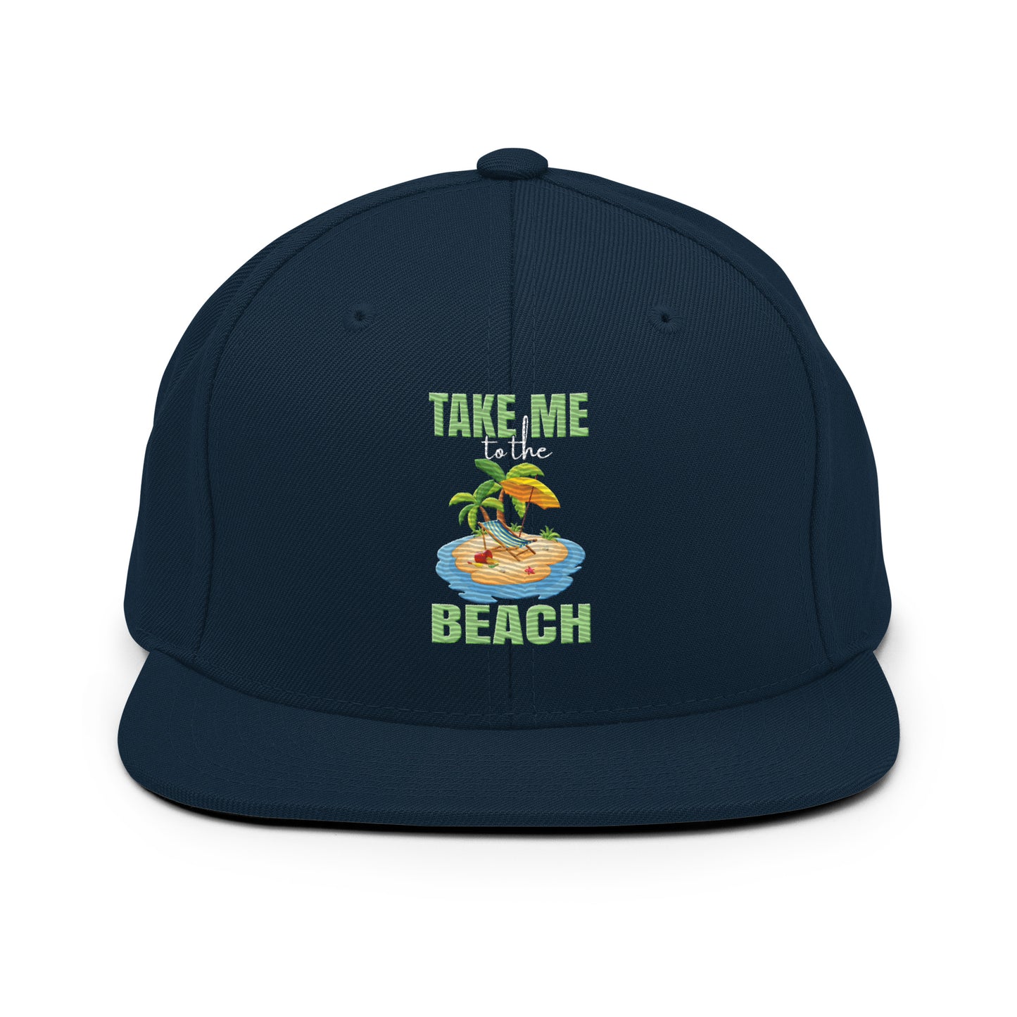 take me to the beach snapback hat