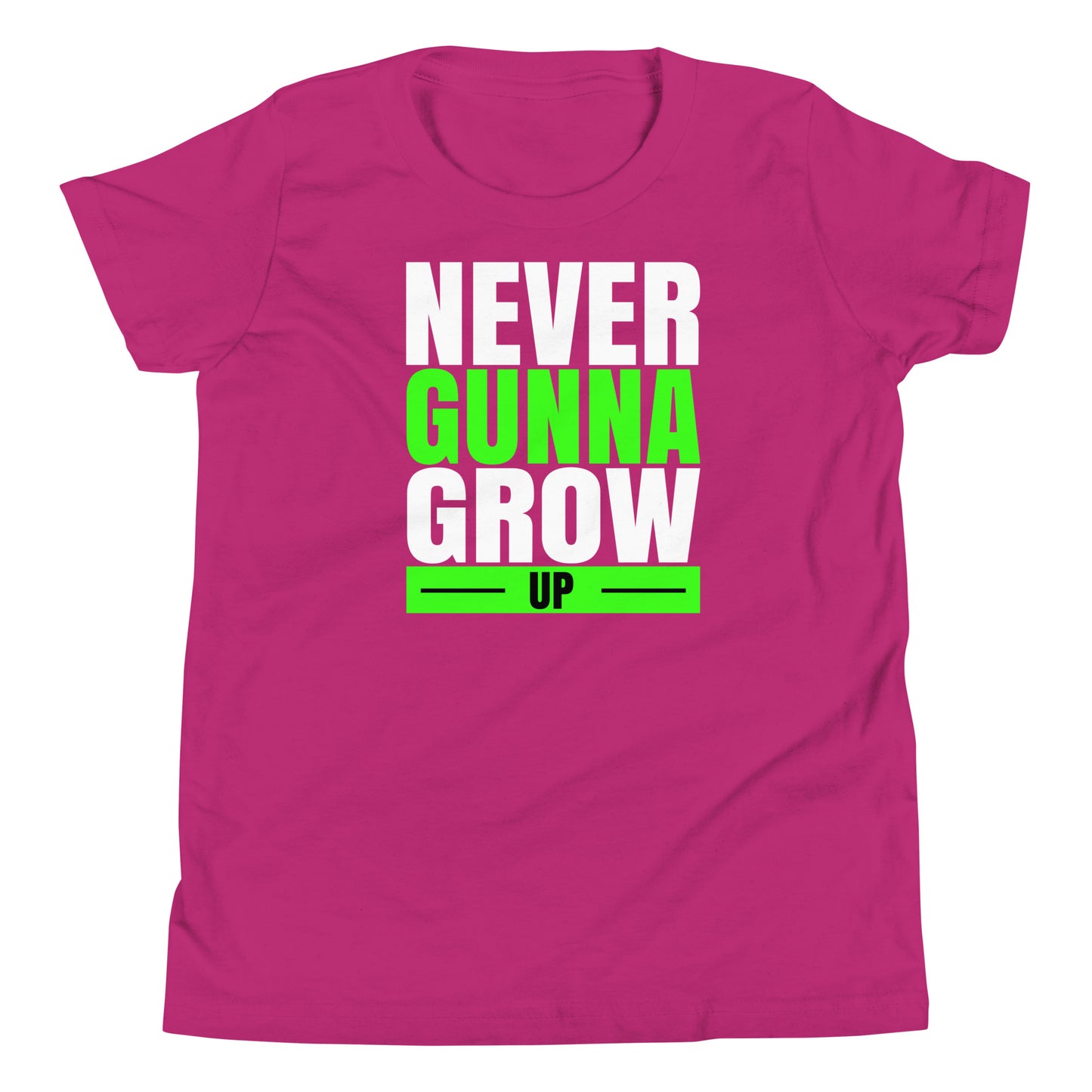 never gunna grow up youth short sleeve t-shirt