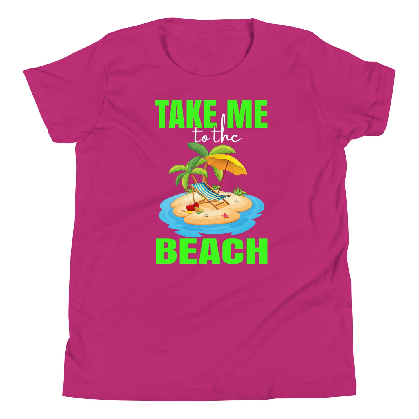 take me to the beach youth short sleeve t-shirt