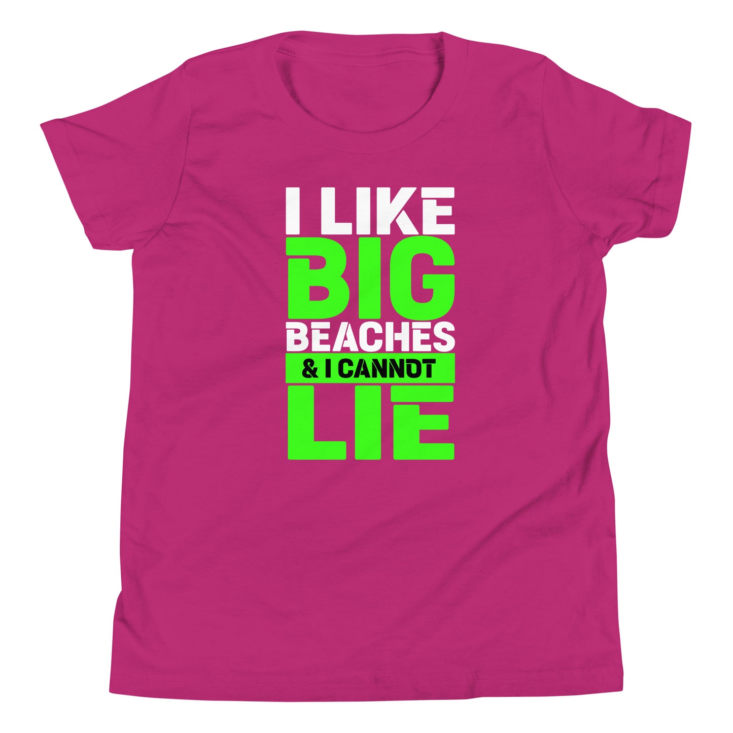 i like big beaches youth short sleeve t-shirt