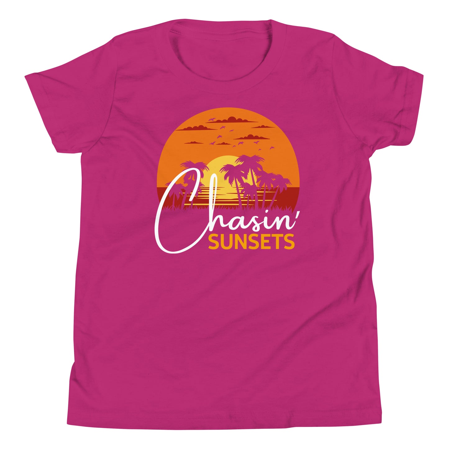 chasin sunsets youth short sleeve t-shirt