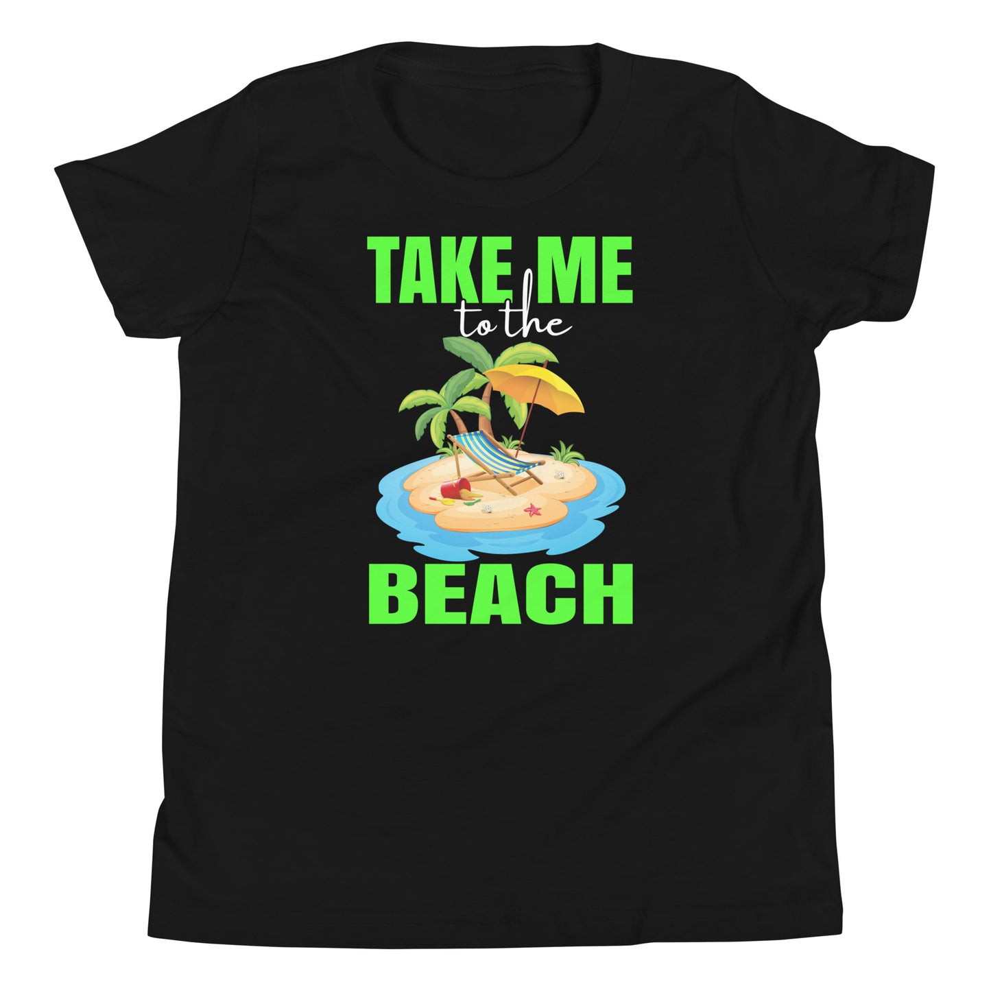 take me to the beach youth short sleeve t-shirt