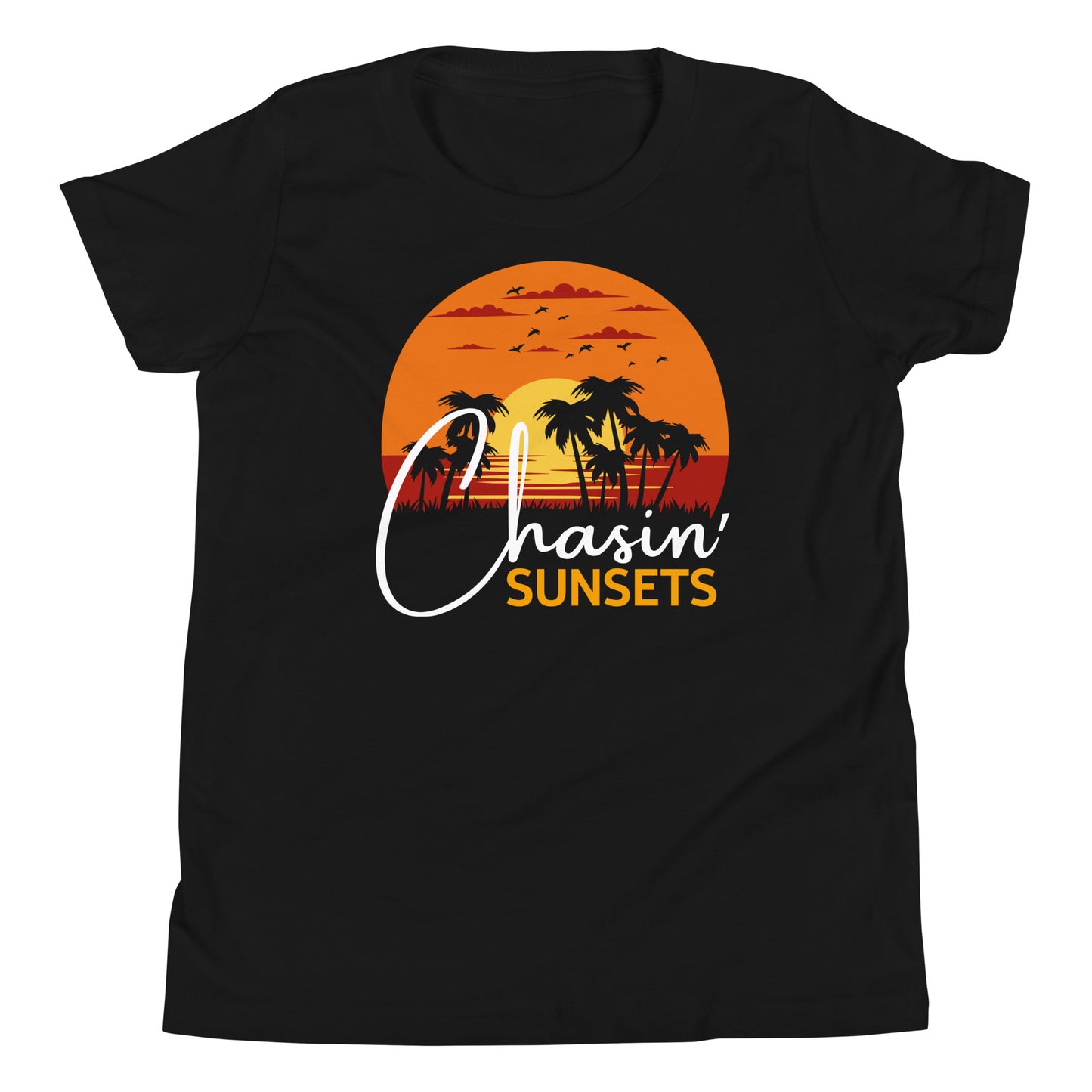 chasin sunsets youth short sleeve t-shirt