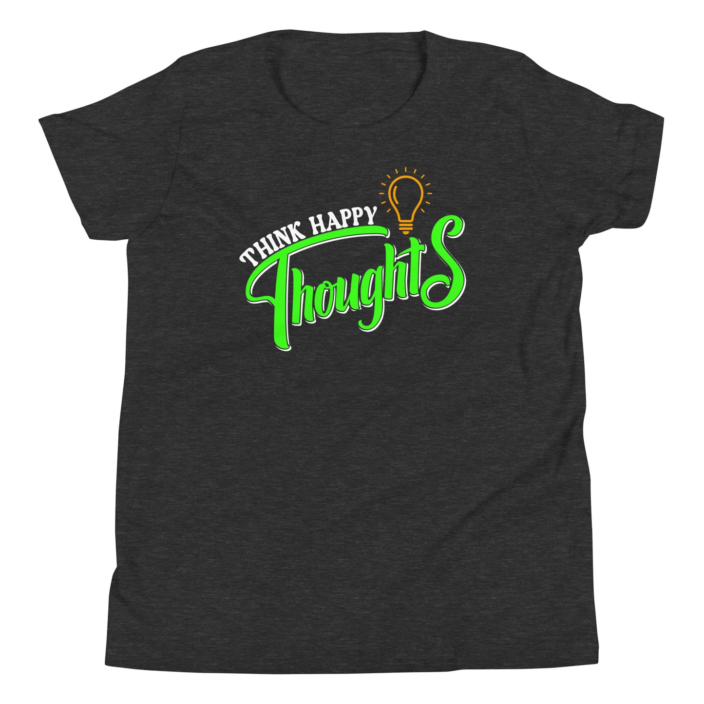 think happy thoughts youth short sleeve t-shirt