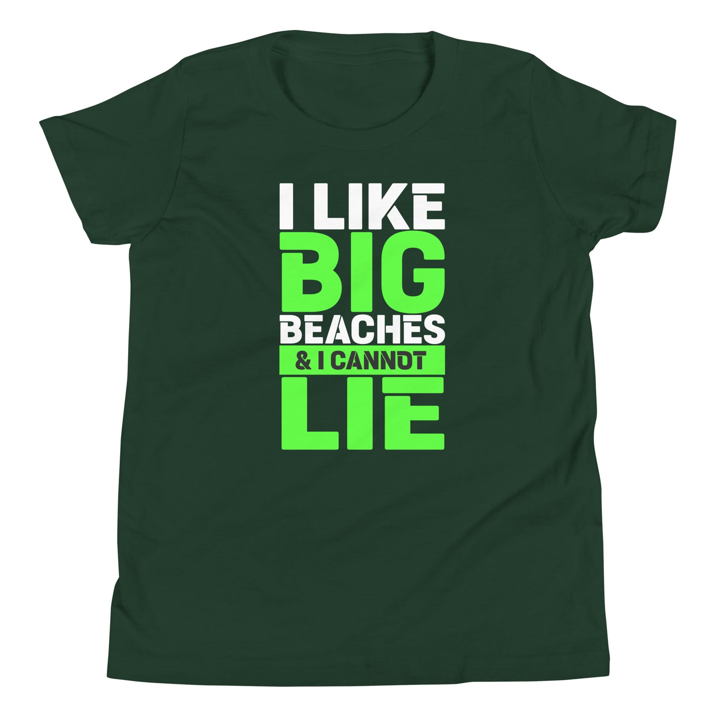 i like big beaches youth short sleeve t-shirt
