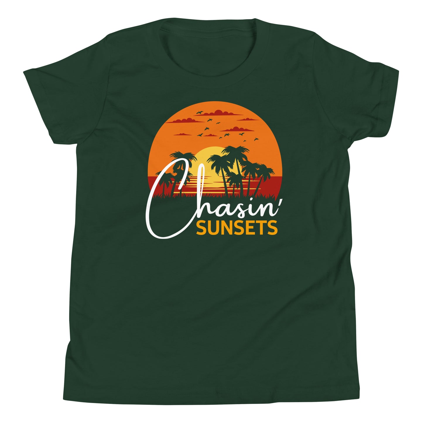 chasin sunsets youth short sleeve t-shirt