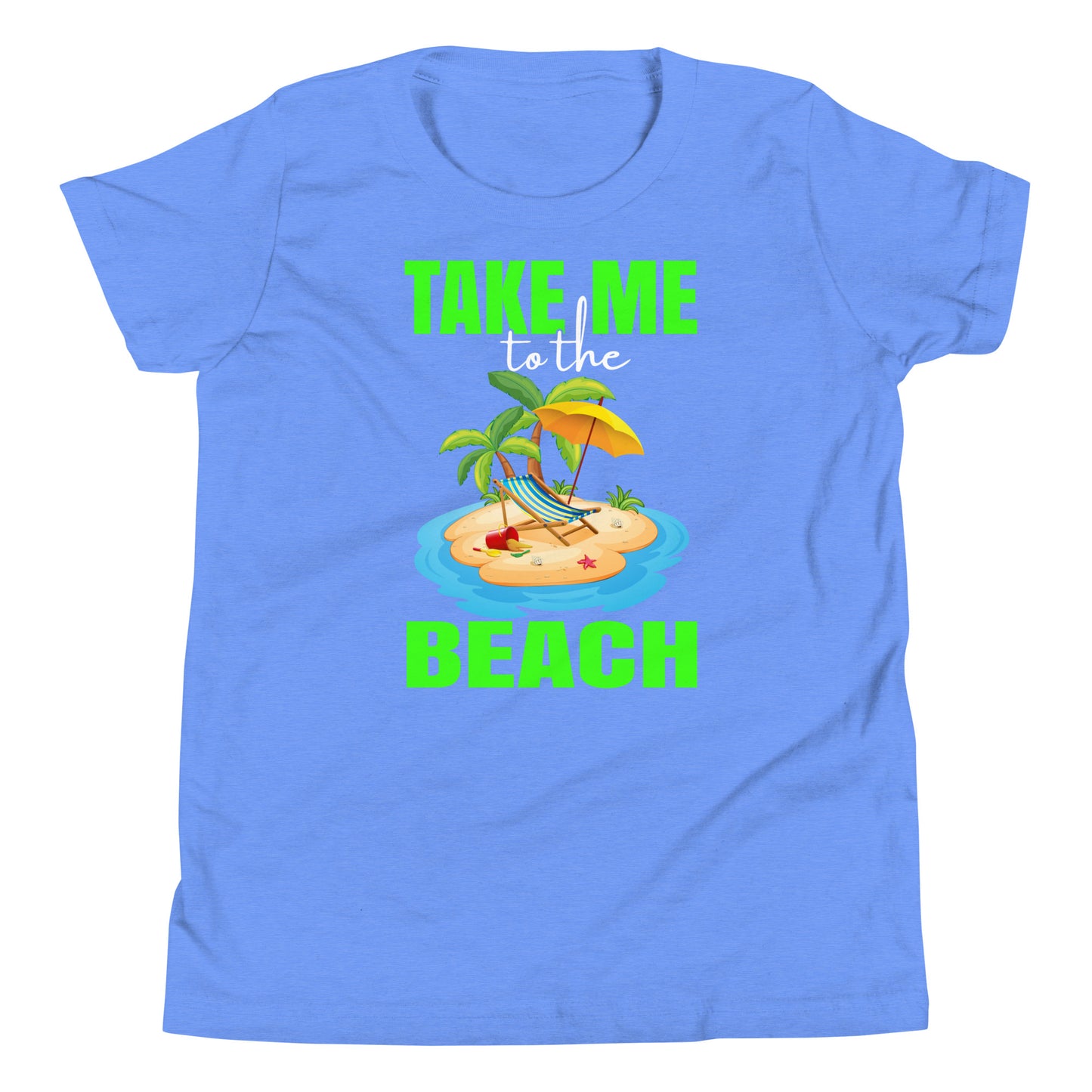 take me to the beach youth short sleeve t-shirt