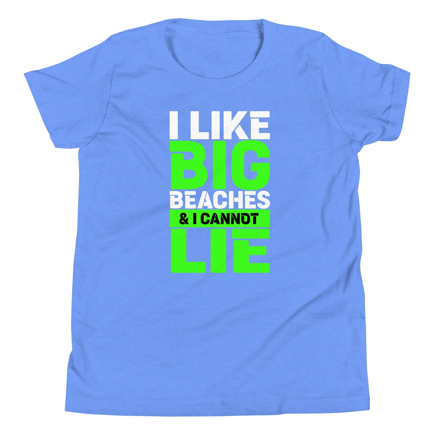 i like big beaches youth short sleeve t-shirt