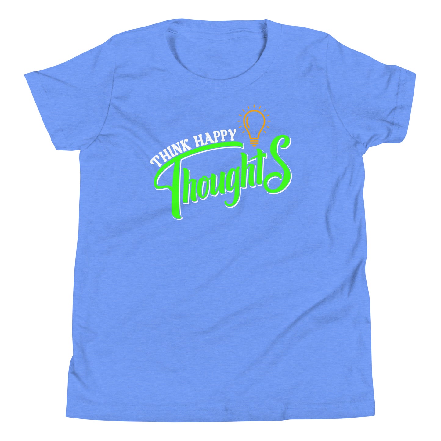 think happy thoughts youth short sleeve t-shirt