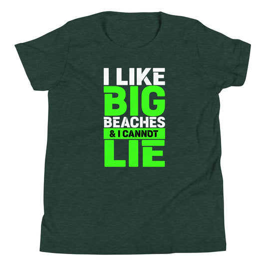 I Like Big Beaches Youth Short Sleeve T-Shirt