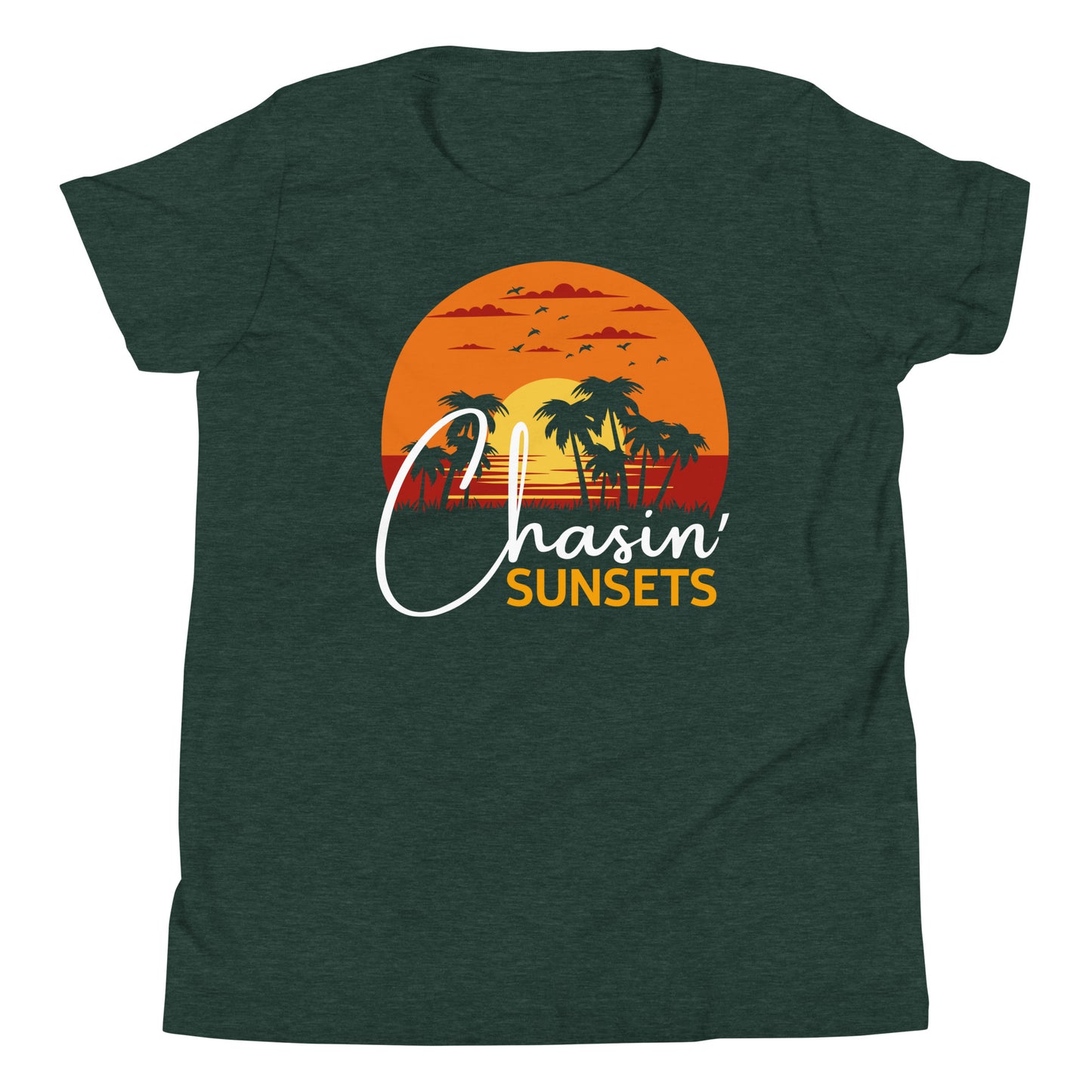 chasin sunsets youth short sleeve t-shirt