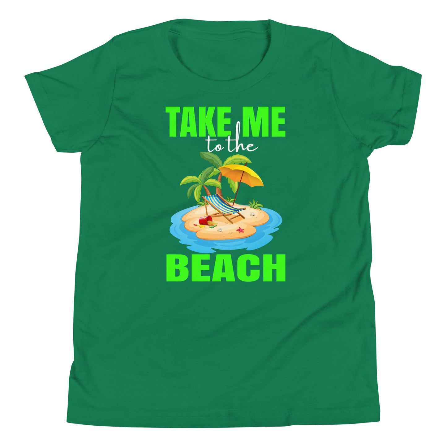 take me to the beach youth short sleeve t-shirt