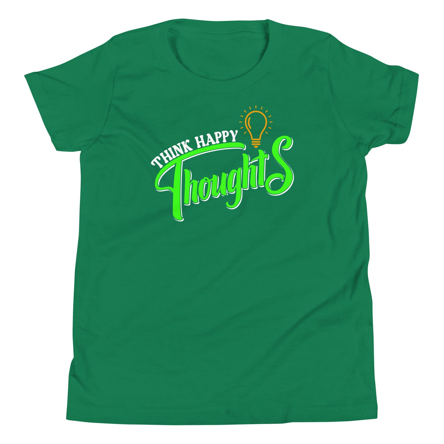 think happy thoughts youth short sleeve t-shirt