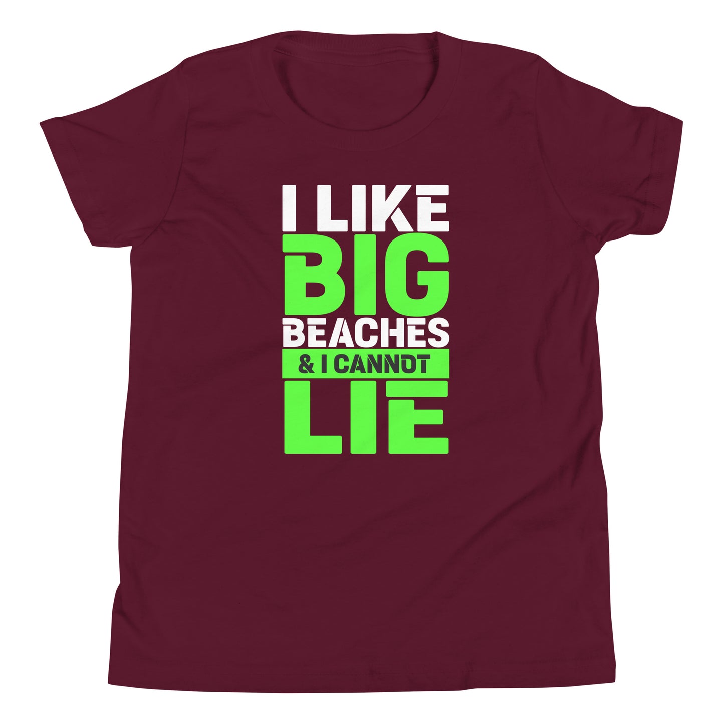 i like big beaches youth short sleeve t-shirt