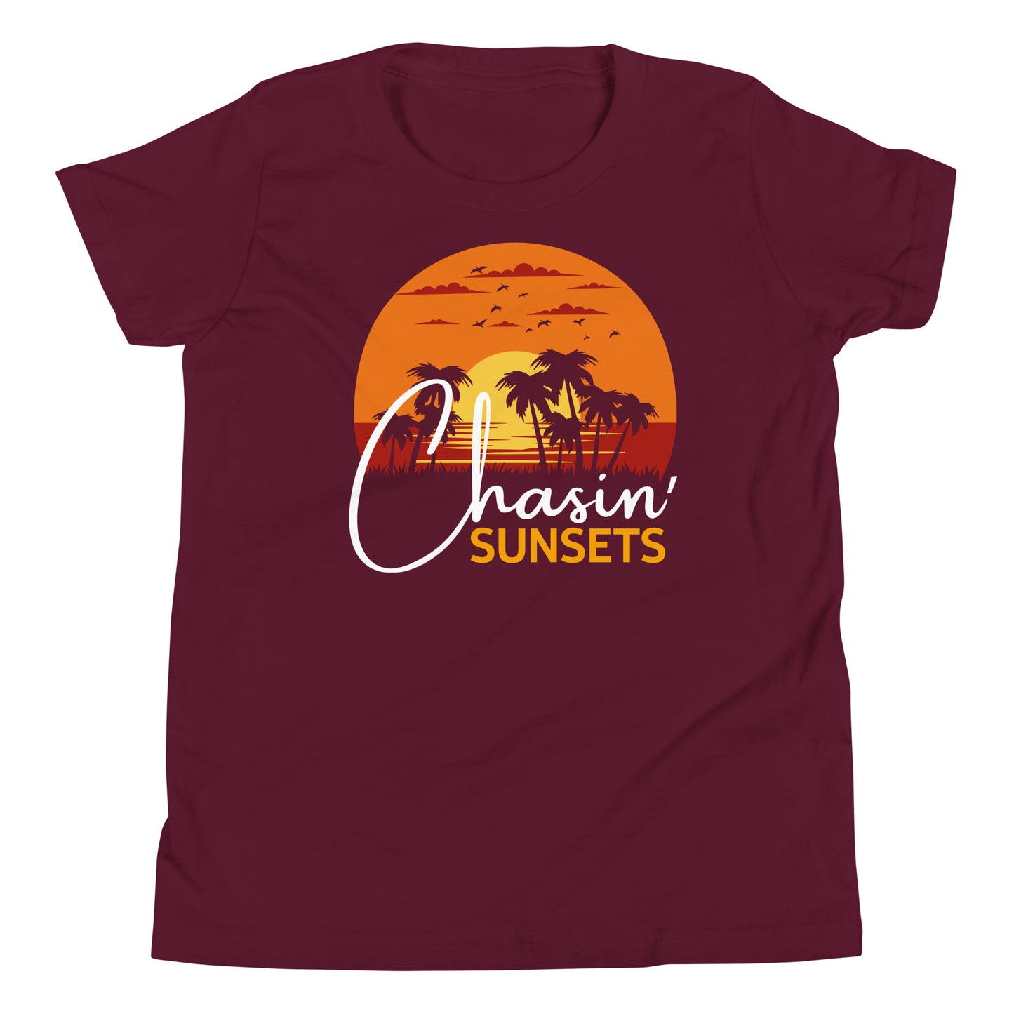 chasin sunsets youth short sleeve t-shirt