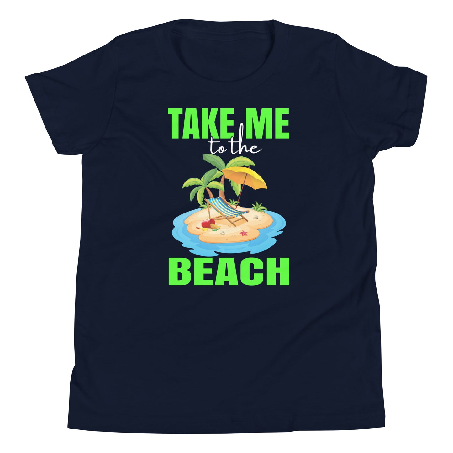 take me to the beach youth short sleeve t-shirt