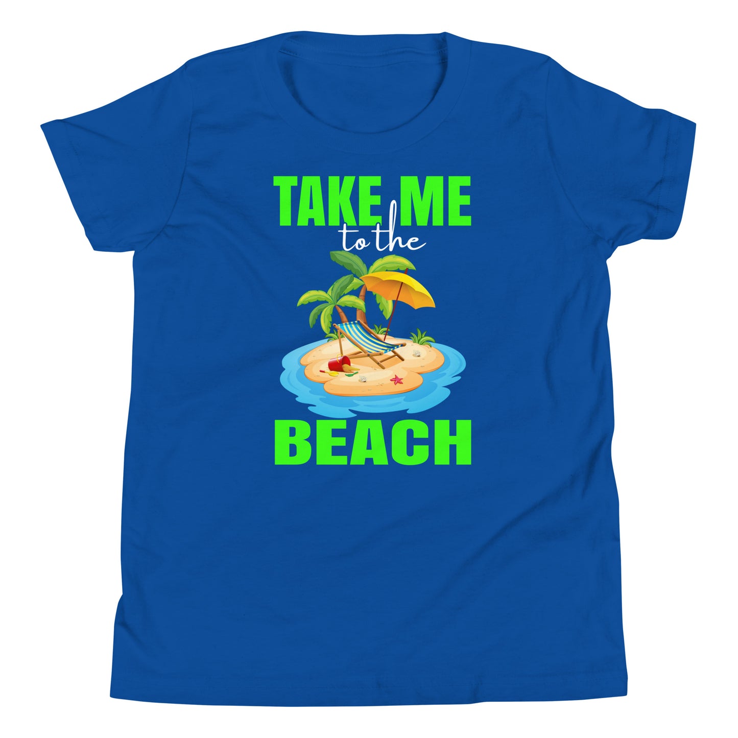 take me to the beach youth short sleeve t-shirt